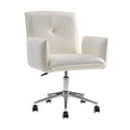 Plush Velvet Executive Office Chair in Beige