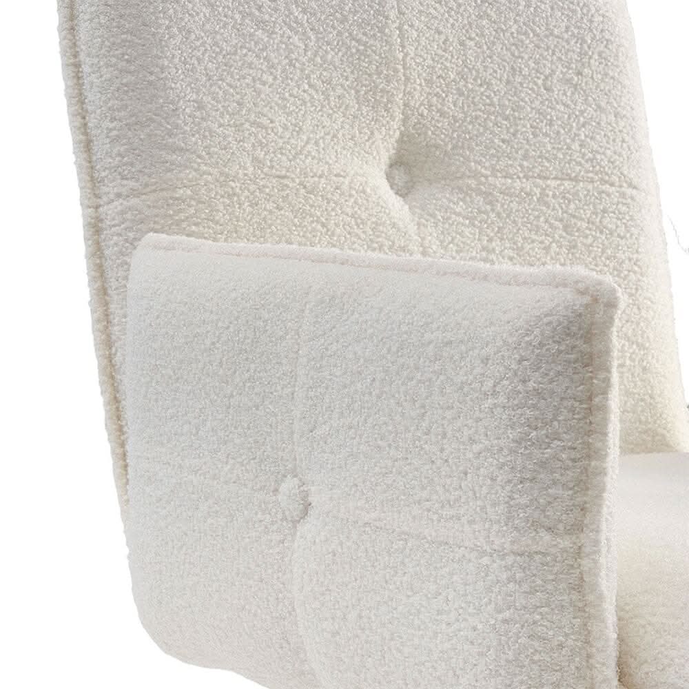 Plush Velvet Executive Office Chair in Beige