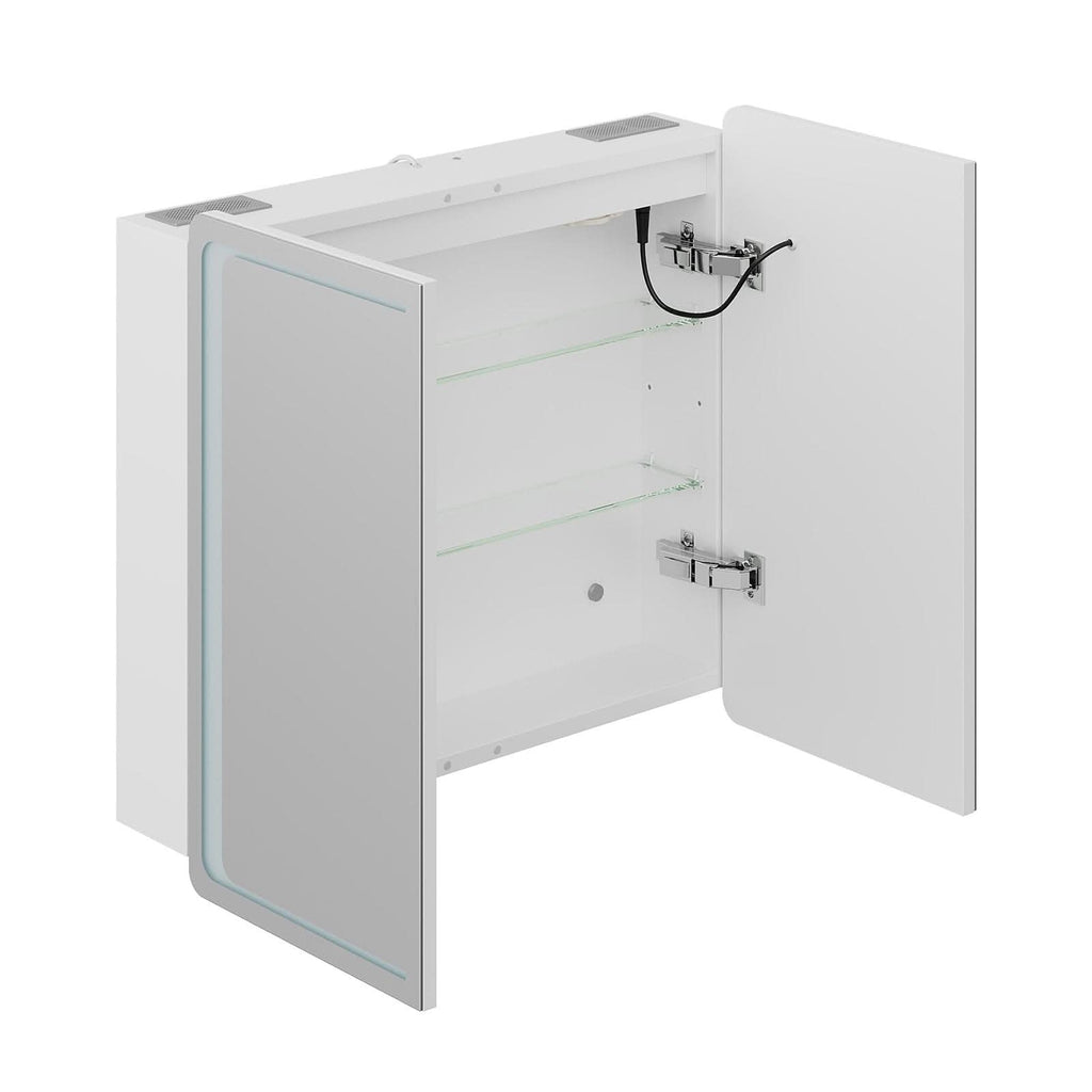 50x70cm / 65x60cm LED Bathroom Mirror Cabinet with Bluetooth & Fog-Free Technology