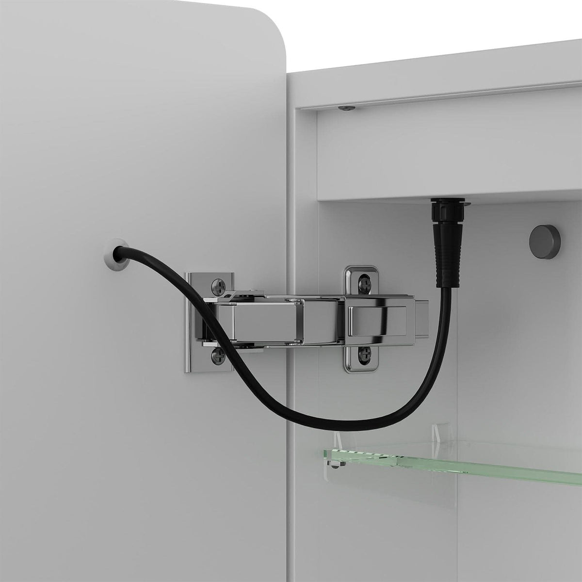 50x70cm / 65x60cm LED Bathroom Mirror Cabinet with Bluetooth & Fog-Free Technology