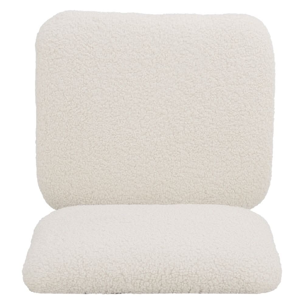 H 80cm Faux Wool Cocktail Chair Metal Frame Occasional Chair