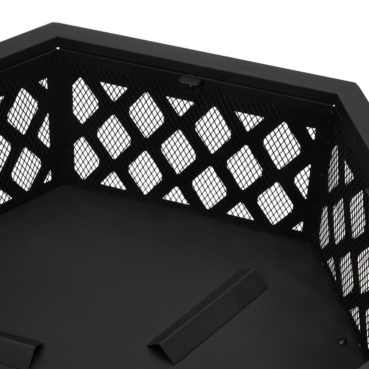 70cm Hexagonal Outdoor Fire Pit & BBQ Grill
