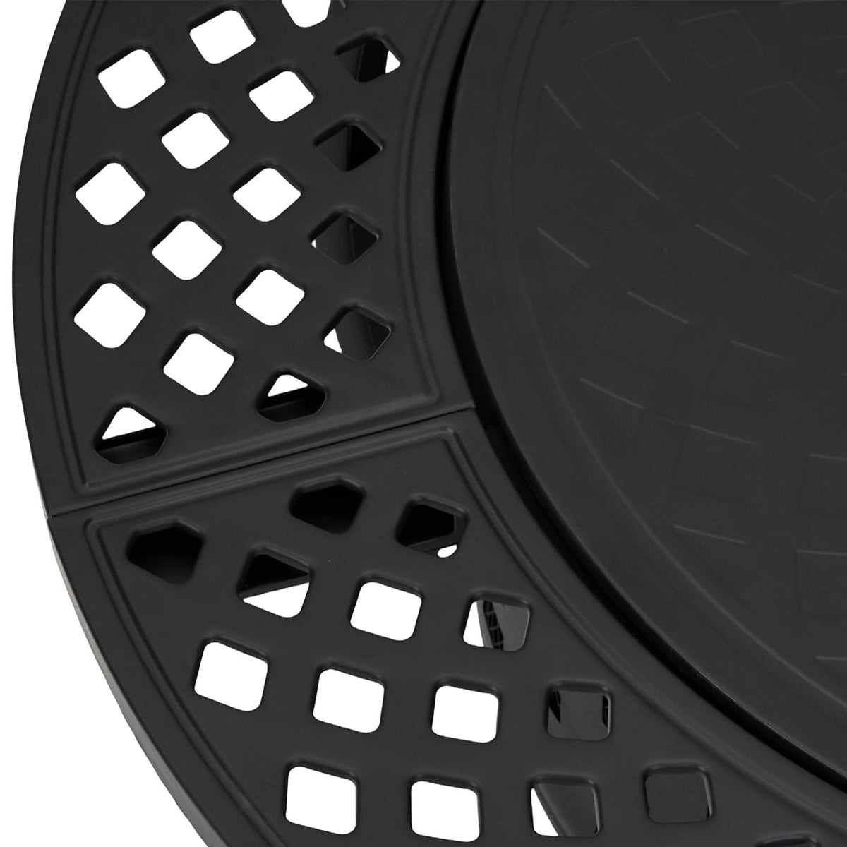 Large Round Fire Pit & BBQ Grill | 93cm Diameter Outdoor Fire Bowl for Garden & Camping