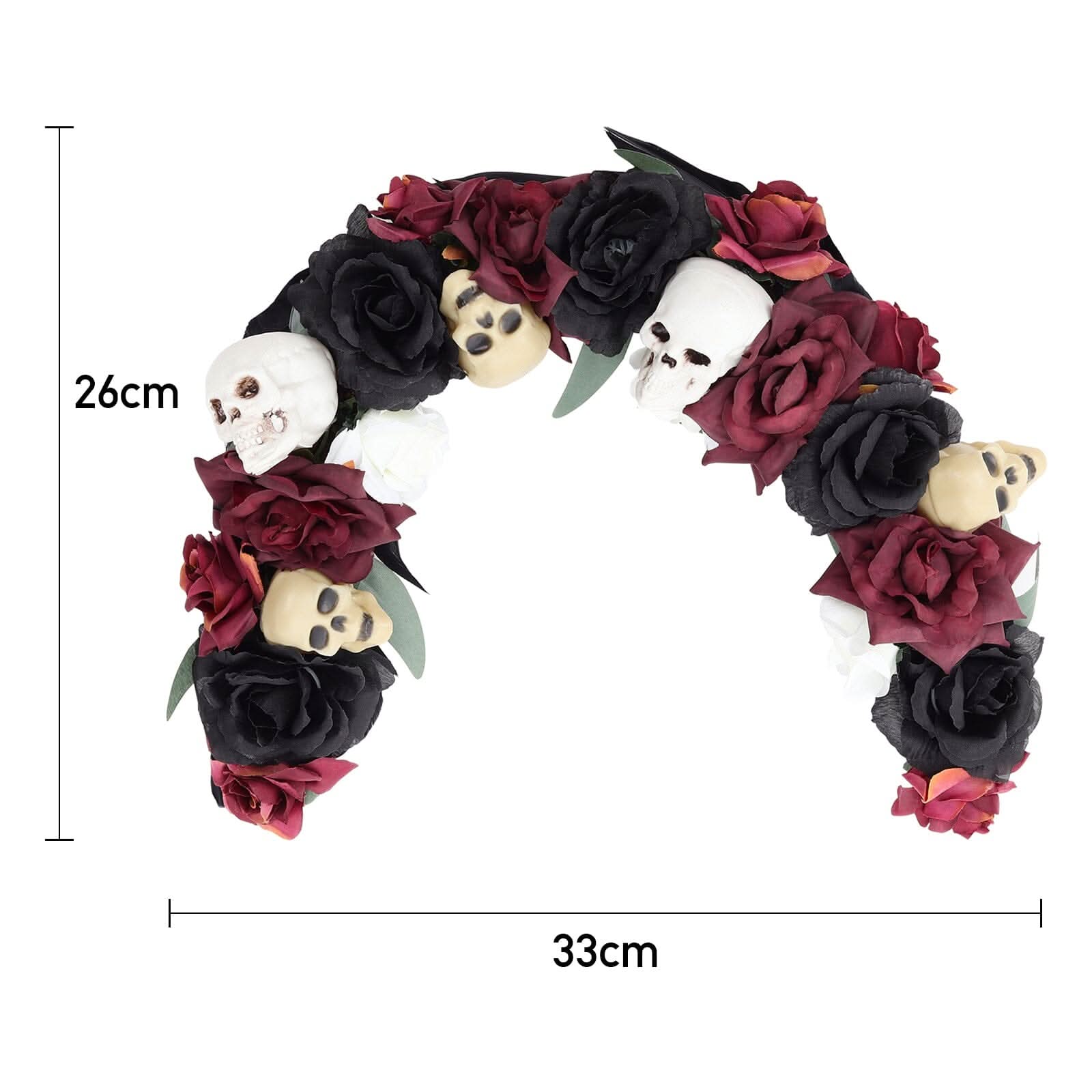 Scary Prelit Skull Halloween Arch Wreath Home Decoration