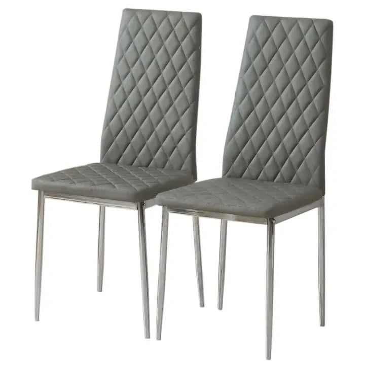 Black/Grey/Beige PVC High Back Modern Dining Chairs Set of 2 / 4