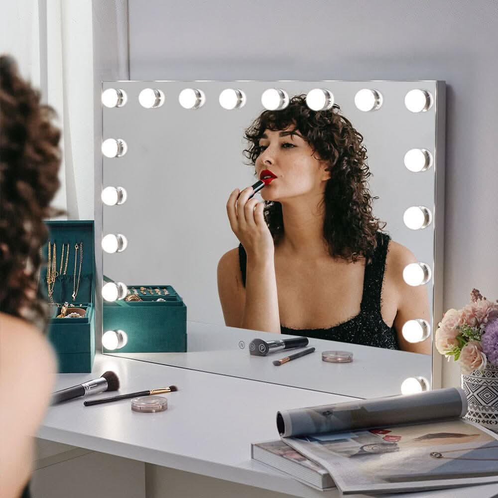70cm W Rectangle Hollywood Vanity Mirror with 18 Dimmable LED Bulbs