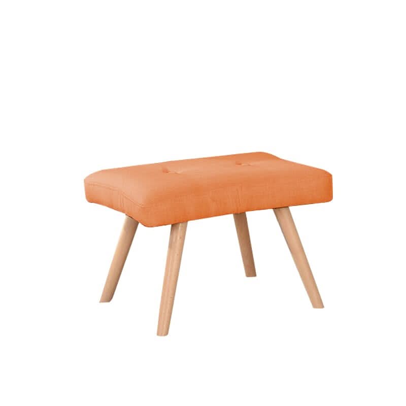 Soft Linen Wingback Lounge Chair and Footstool
