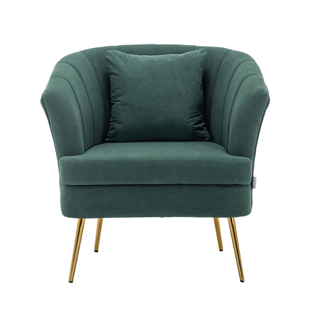 Premium Single Armchair with Gold Metal Legs