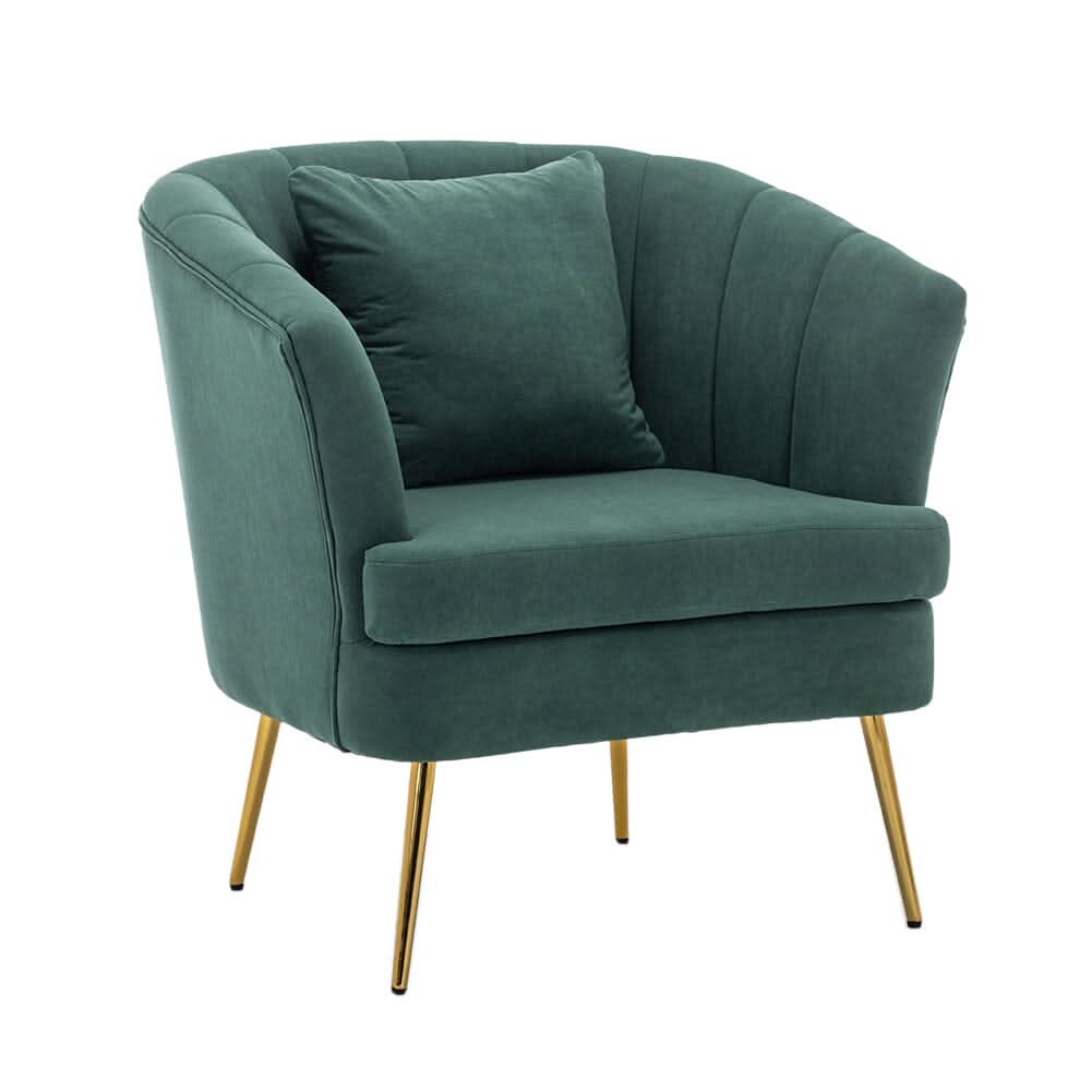 Premium Single Armchair with Gold Metal Legs