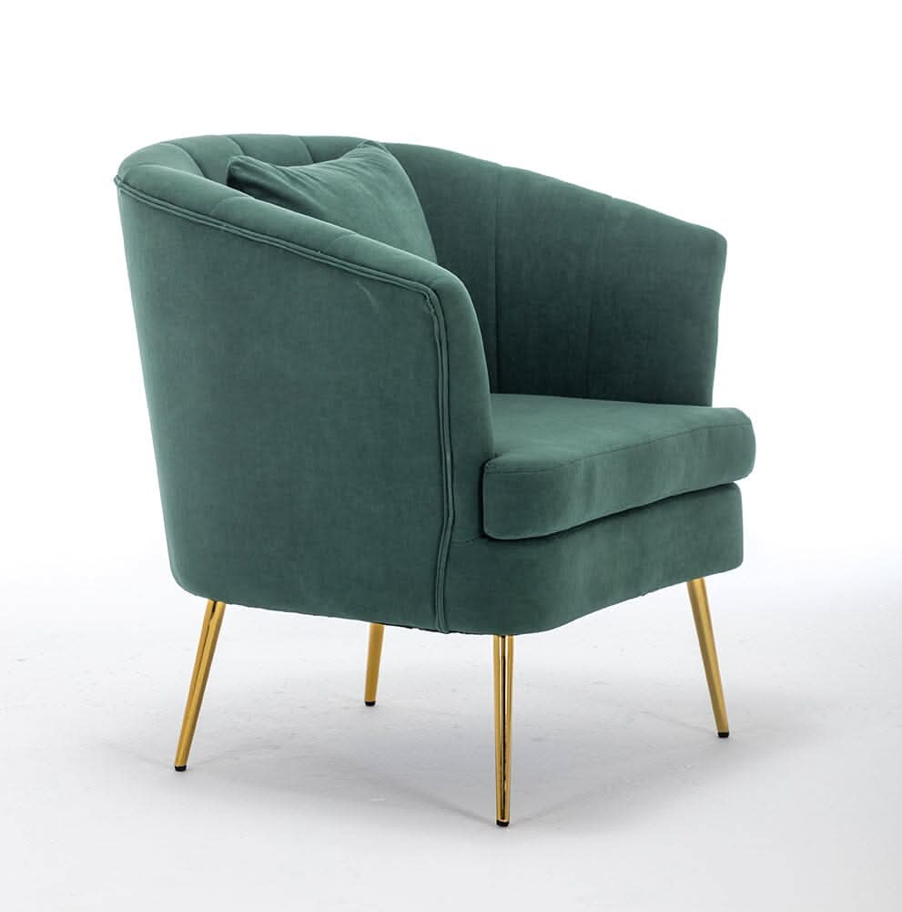 Premium Single Armchair with Gold Metal Legs