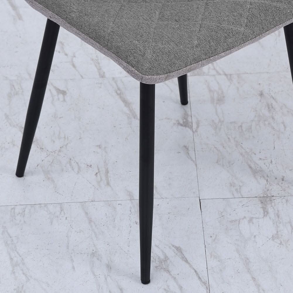 83cm Height Set of 4 Linen Upholstered Comfy Dining Chairs