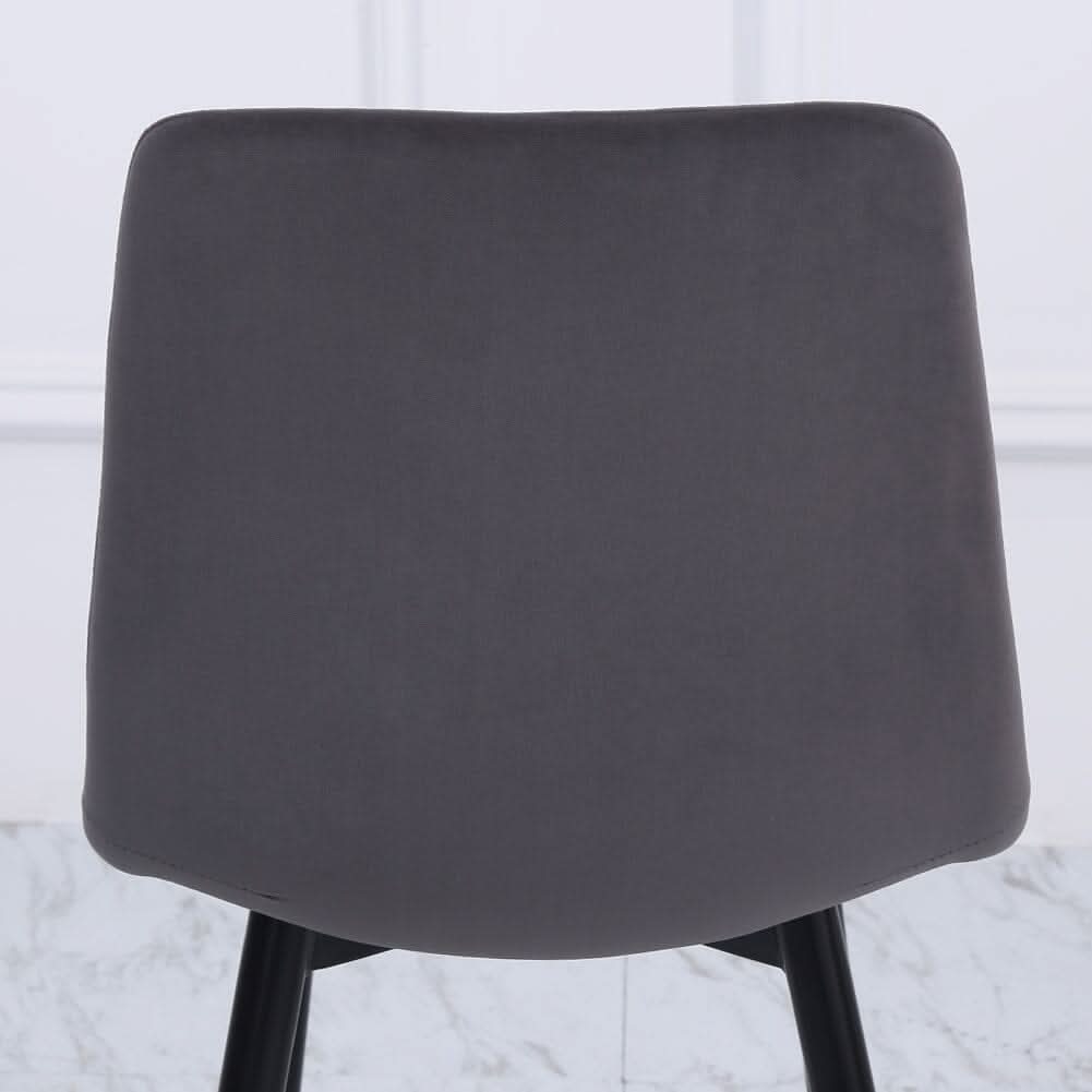 Set of 4 Curved Frosted Velvet Dining Chairs