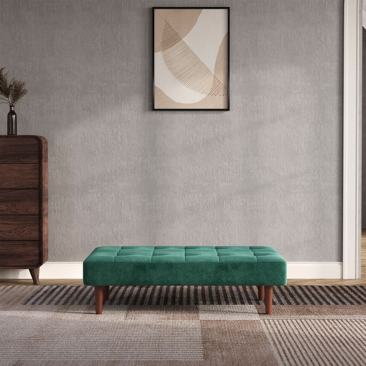 Compact Convertible Sofa Bed with Wooden Legs and Comfortable Upholstery