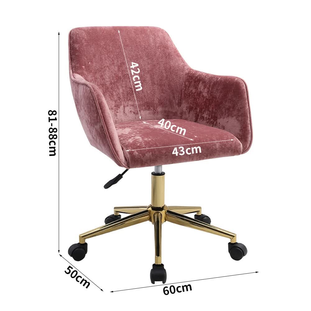 Premium Italian Velvet Accent Chair with Gold Base
