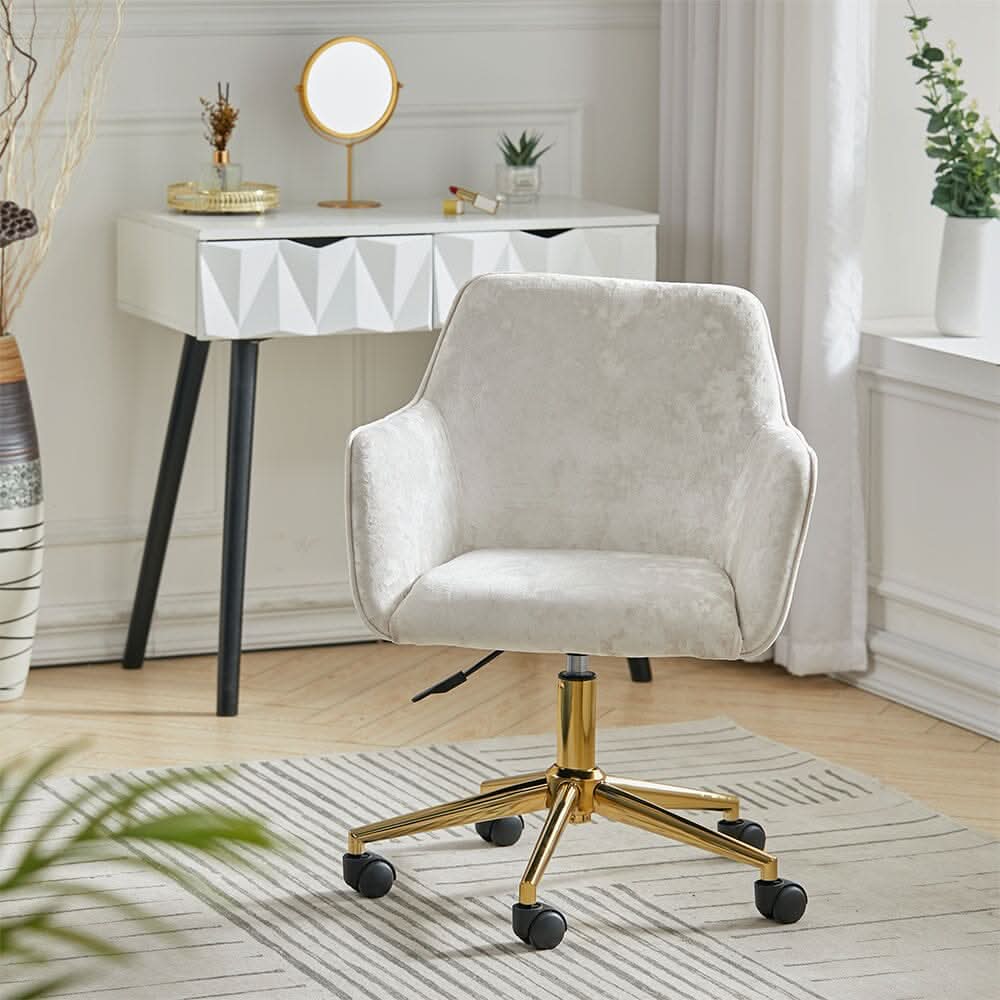 Premium Italian Velvet Accent Chair with Gold Base