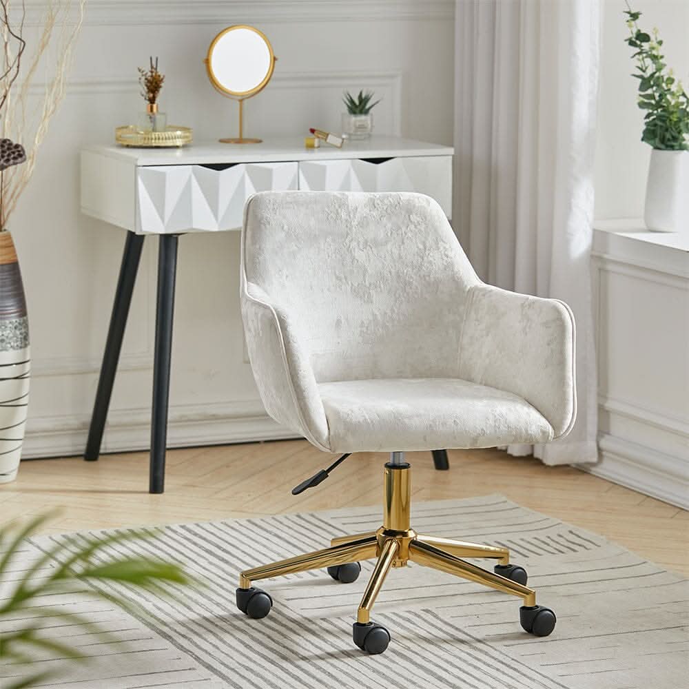 Premium Italian Velvet Accent Chair with Gold Base