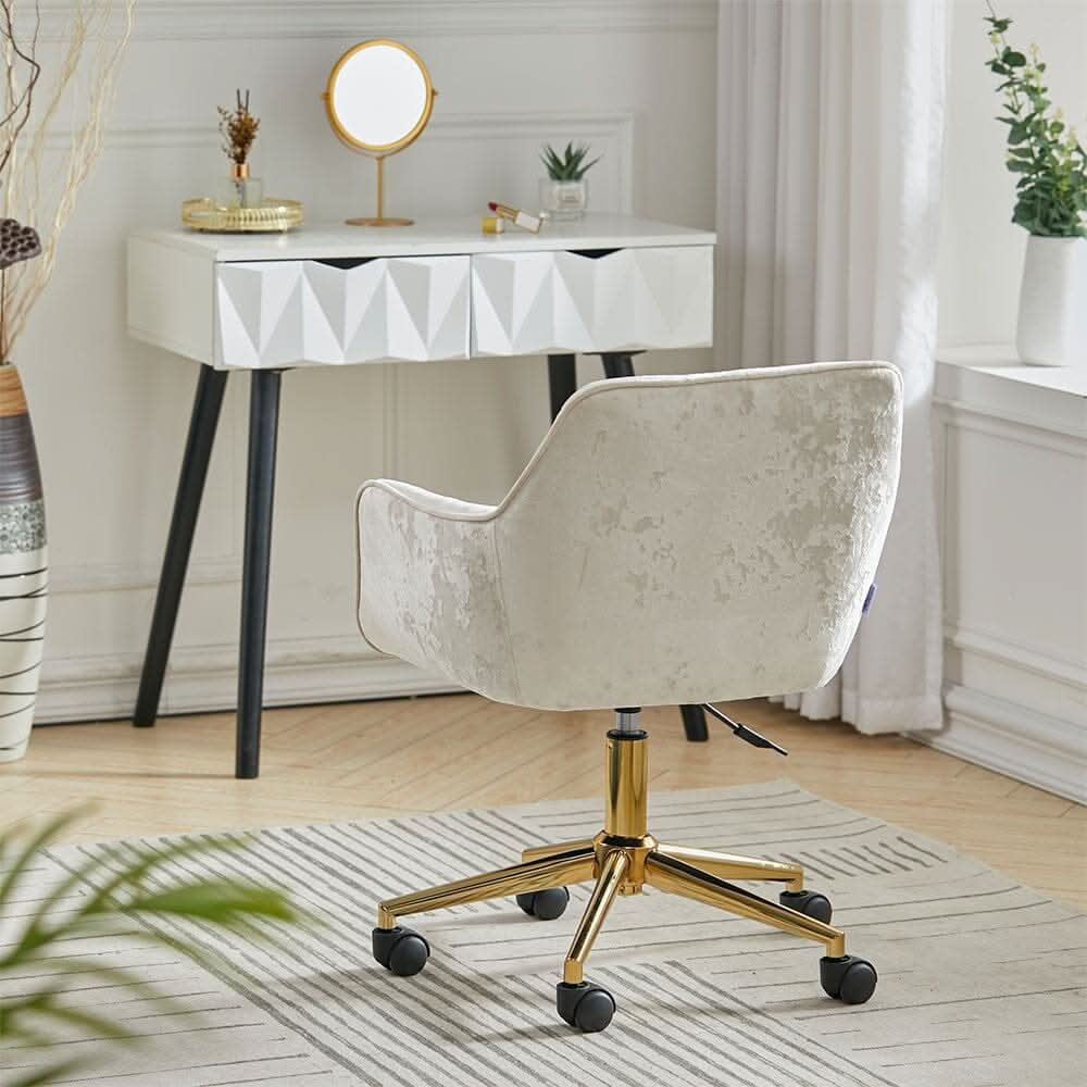 Premium Italian Velvet Accent Chair with Gold Base