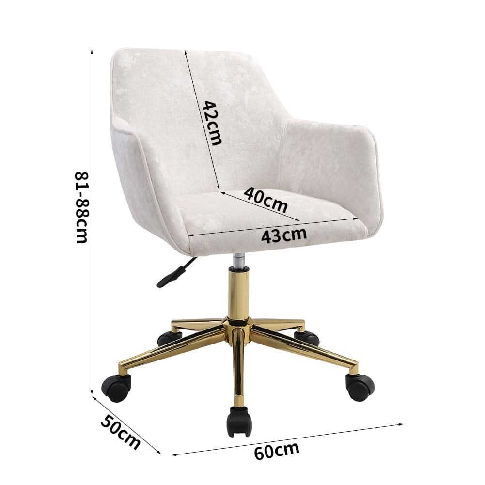 Premium Italian Velvet Accent Chair with Gold Base