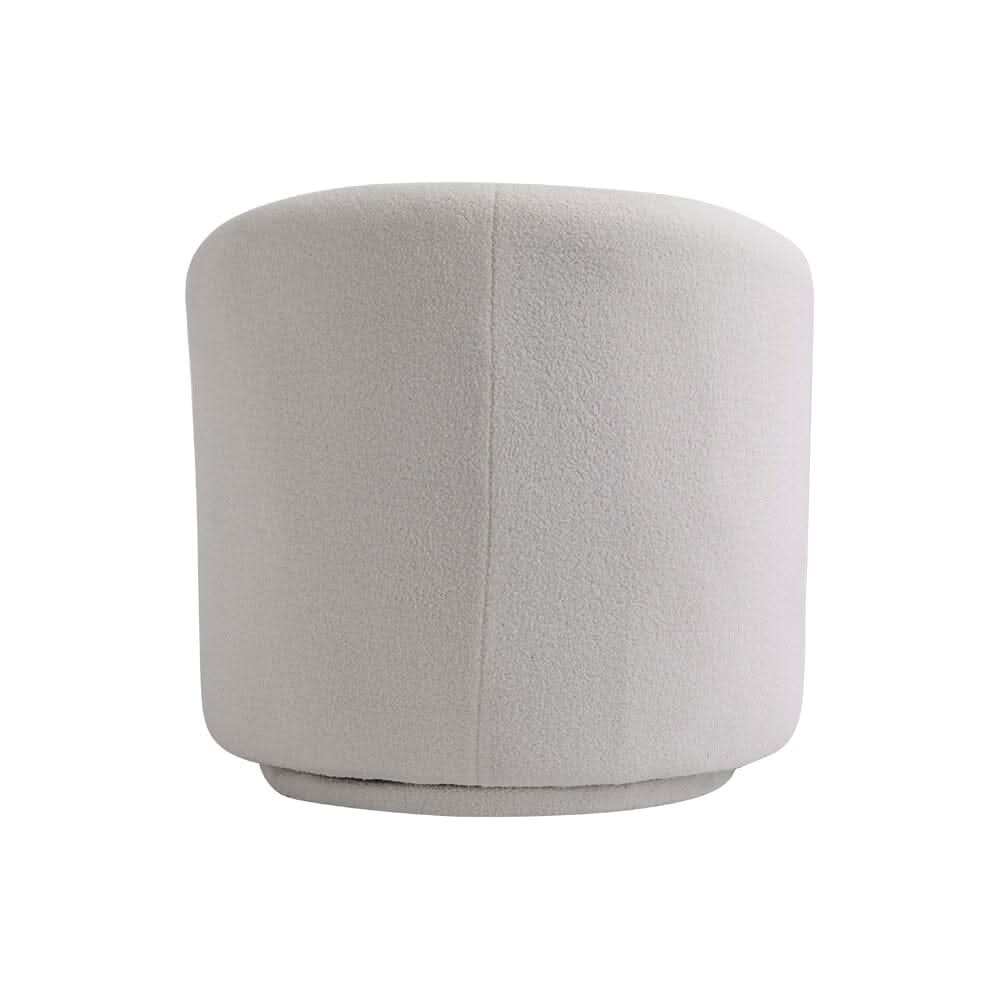75cm Wide White Single Sofa Swivel Tub Chair Upholstered