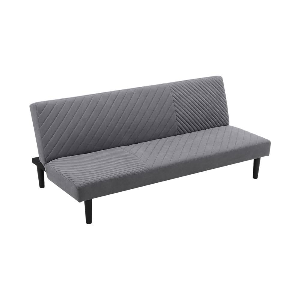 Grey 3 Seater Upholstered Sofa Bed