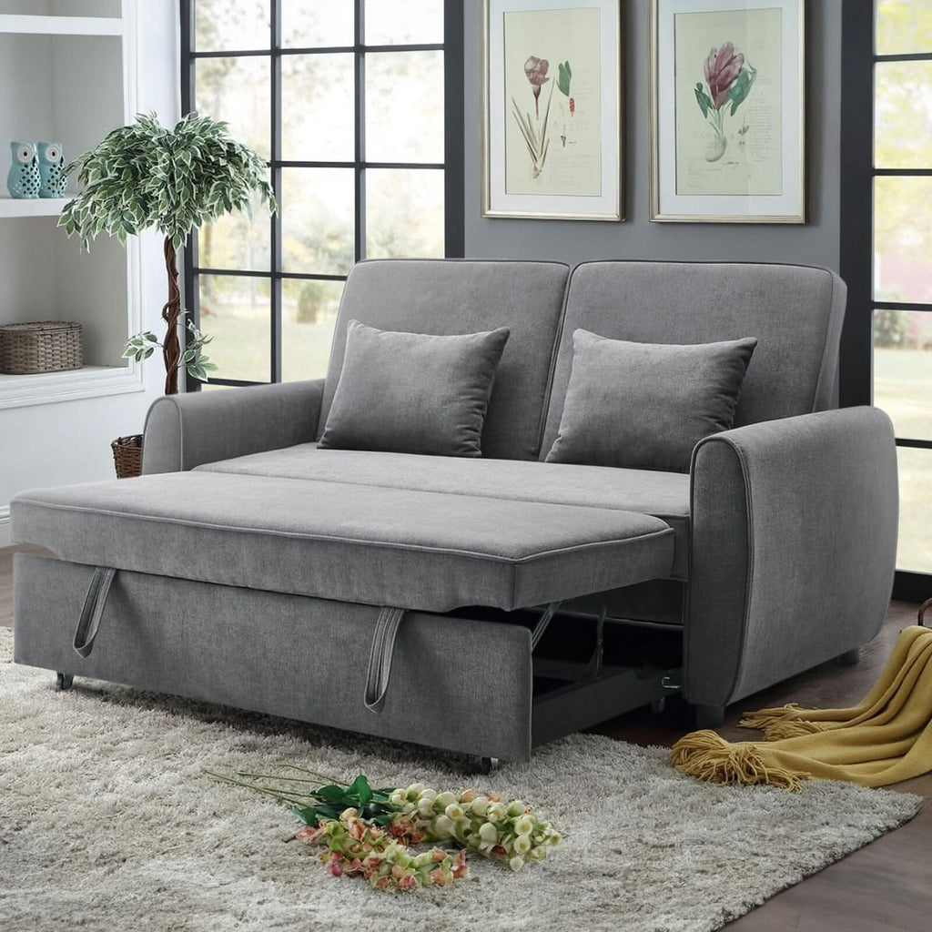 Convertible Pull Out Sofa Bed with Reclining Backrest