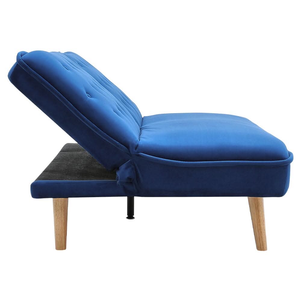 Upholstered Convertible Sofa Bed with Wood Leg
