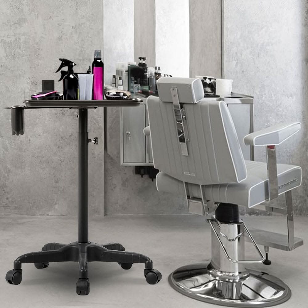 Adjustable Salon Tray Cart on Wheels