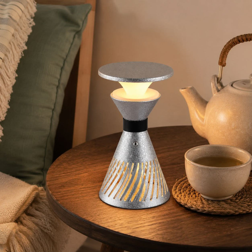 Retro Funnel Ambient Table Lamp - Portable Dimmable Cordless LED Light