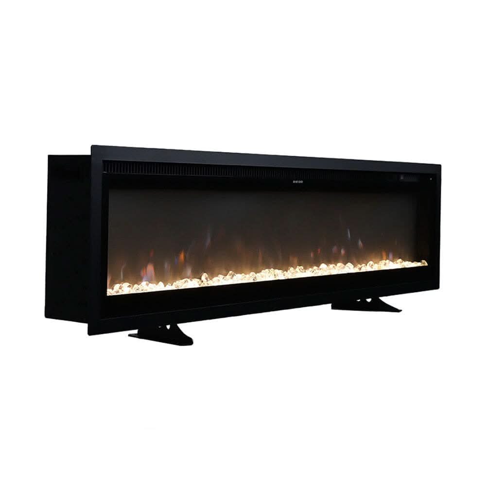 40/50/60/70/80 Inch Electric Fireplace 12 Colour LED Flame Effect Heater with Remote Control