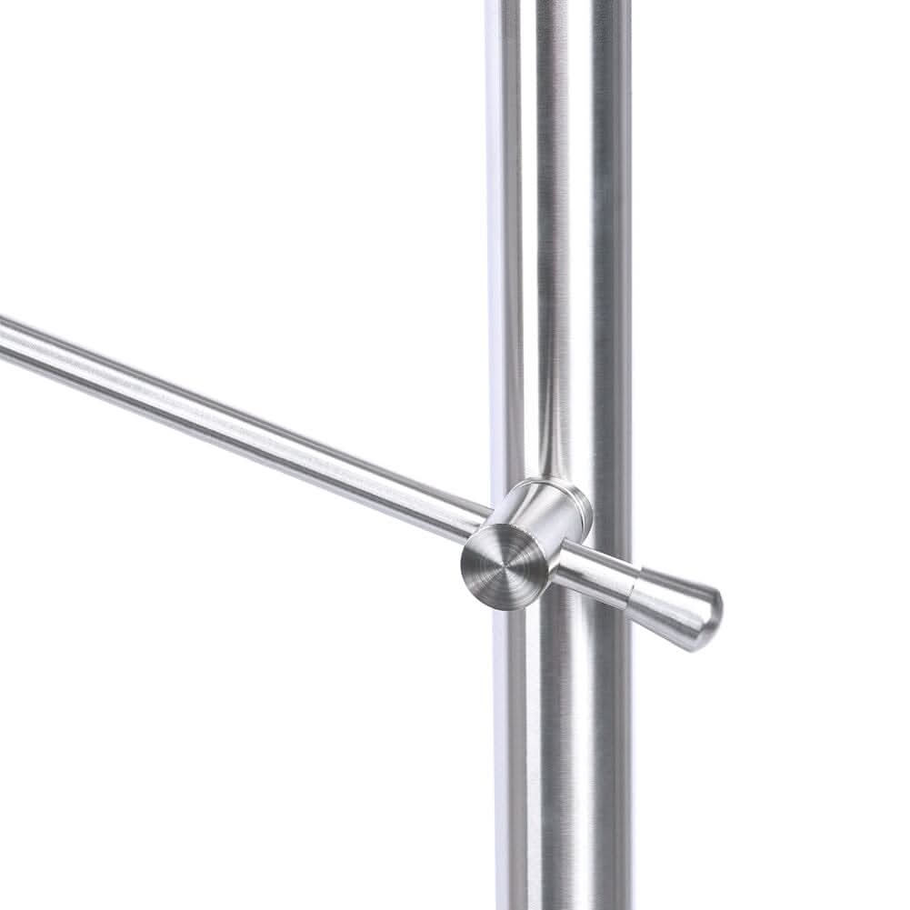 Silver Floor Mount Stainless Steel Handrail for Slopes and Stairs