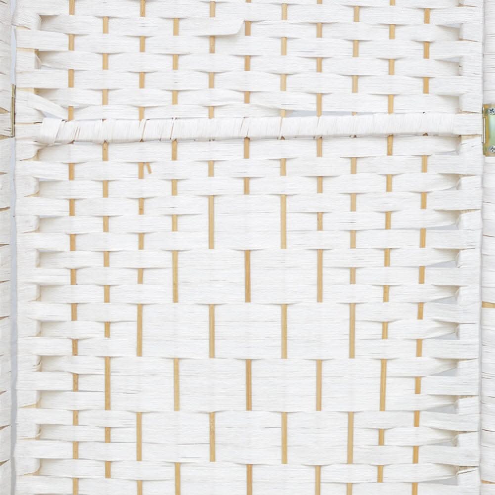4/6 White Wooden Panels Folding Room Divider Partition Slat Privacy Screen