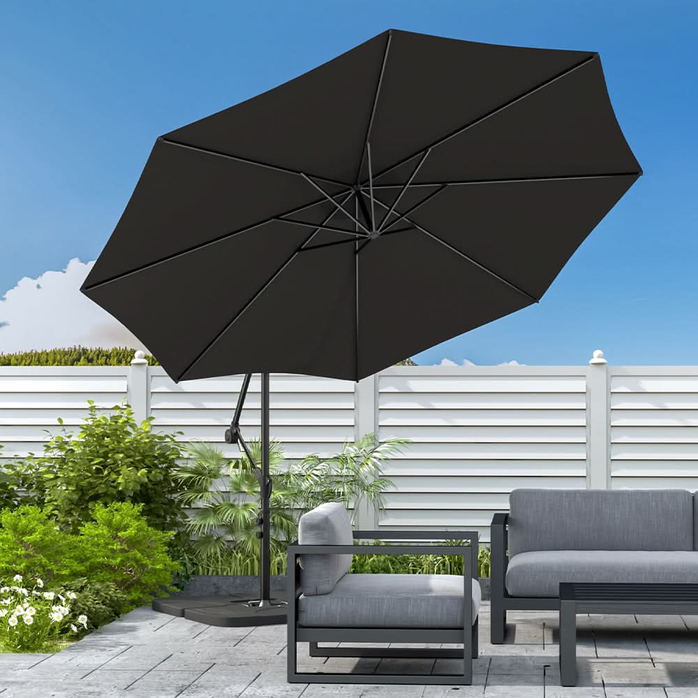 3M Sun Parasol Black Hanging Banana Umbrella