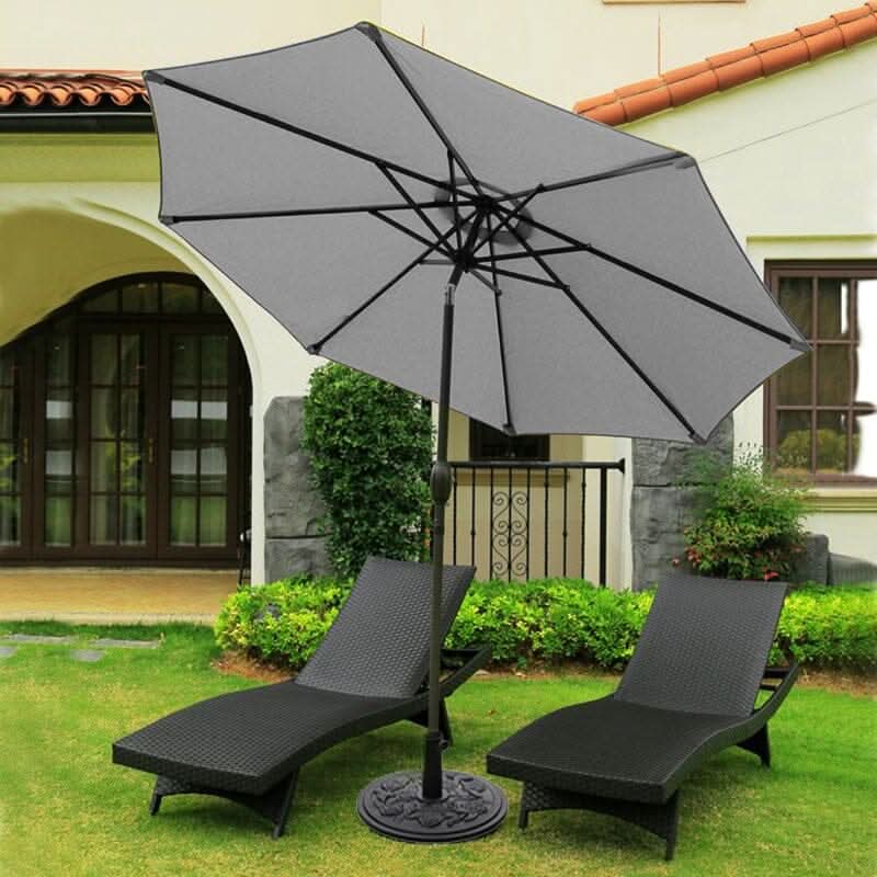 3M Sunshade Parasol Backyard Garden Tilt Umbrella with Crank