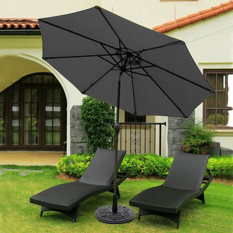 3M Sunshade Parasol Backyard Garden Tilt Umbrella with Crank