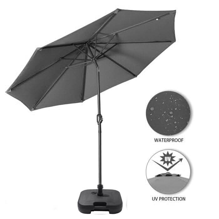 3M Sunshade Parasol Backyard Garden Tilt Umbrella with Crank