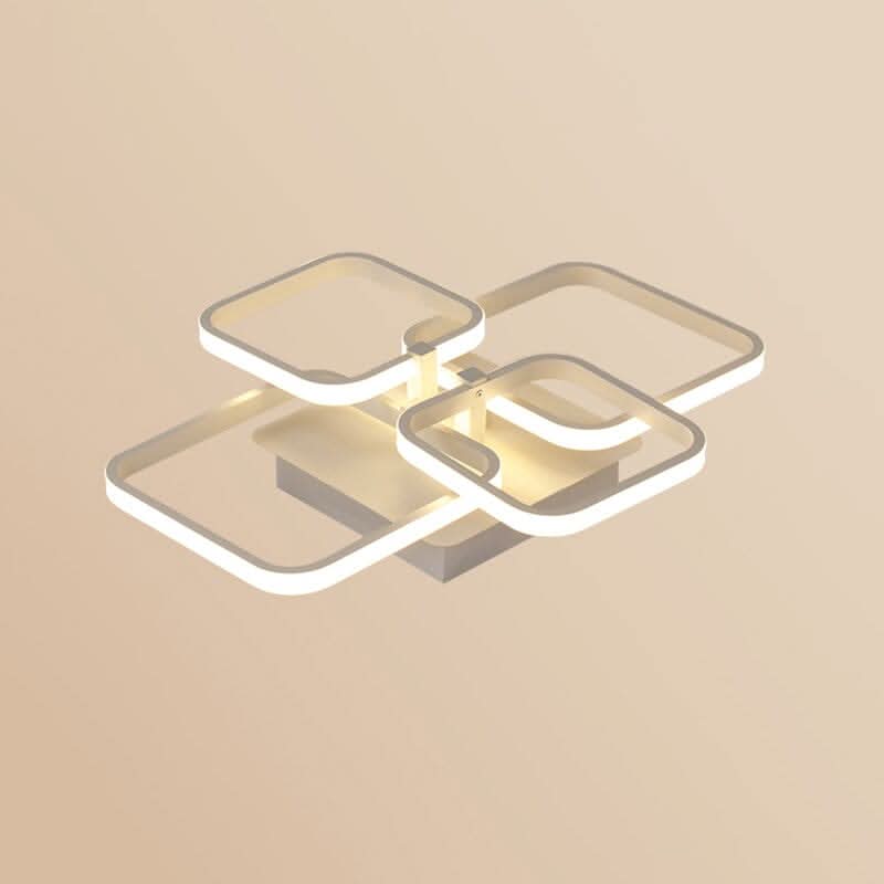 4/6/8 Lights Square LED Ceiling Light with Remote Control