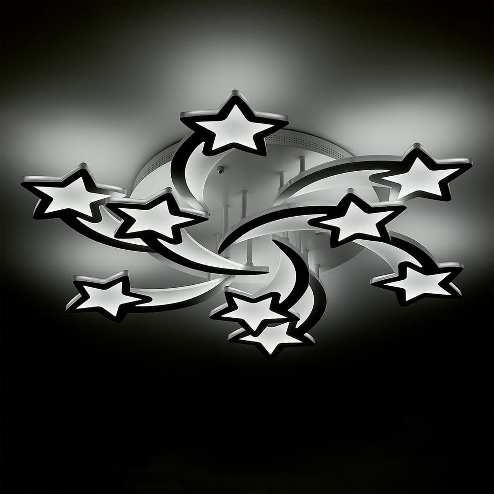 LED Ceiling Light Fixture with Star Lampshades