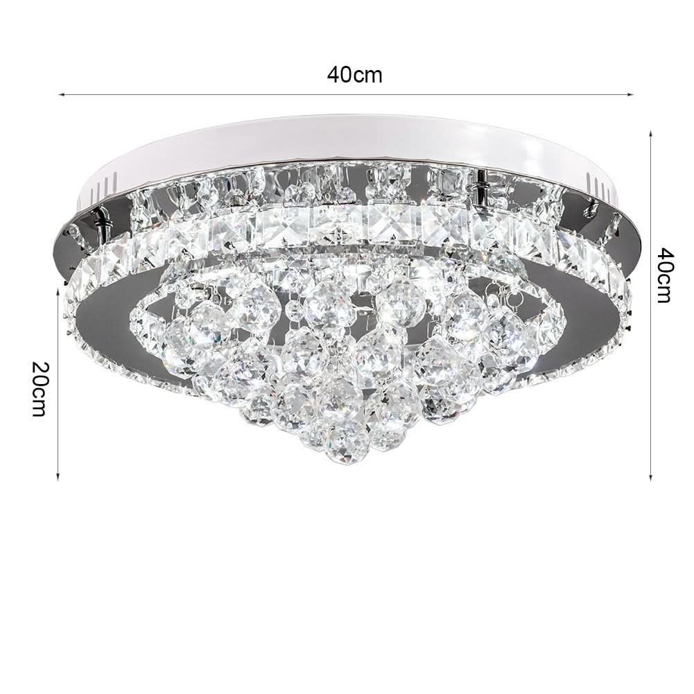 LED Ceiling Light Chandelier Lamp with Crystal Droplets