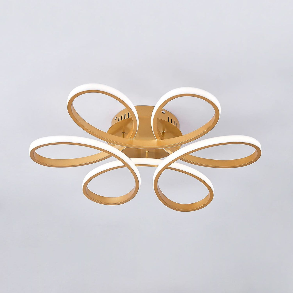Golden Frame Modern Cool White LED Chandelier Ceiling Light