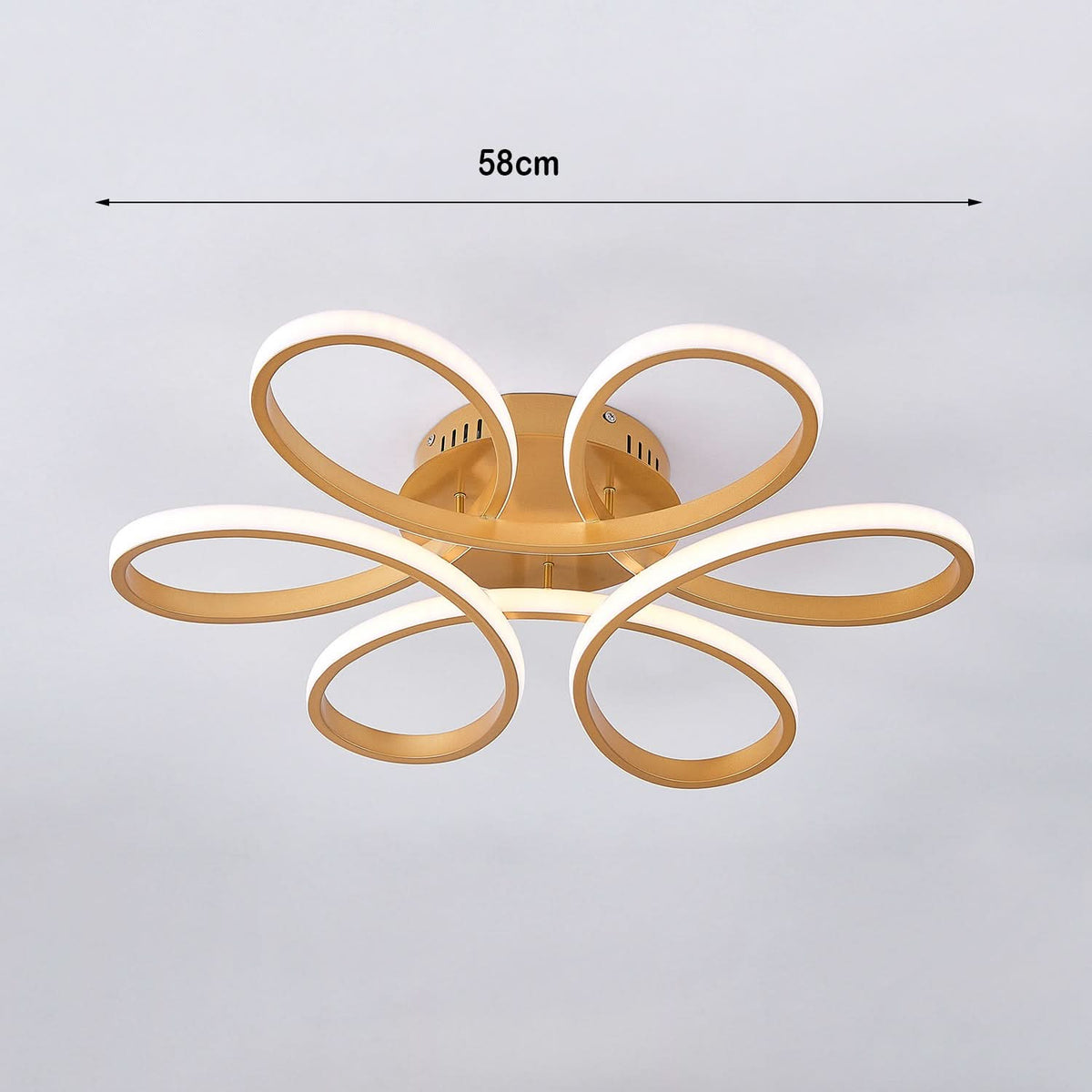 Golden Frame Modern Cool White LED Chandelier Ceiling Light