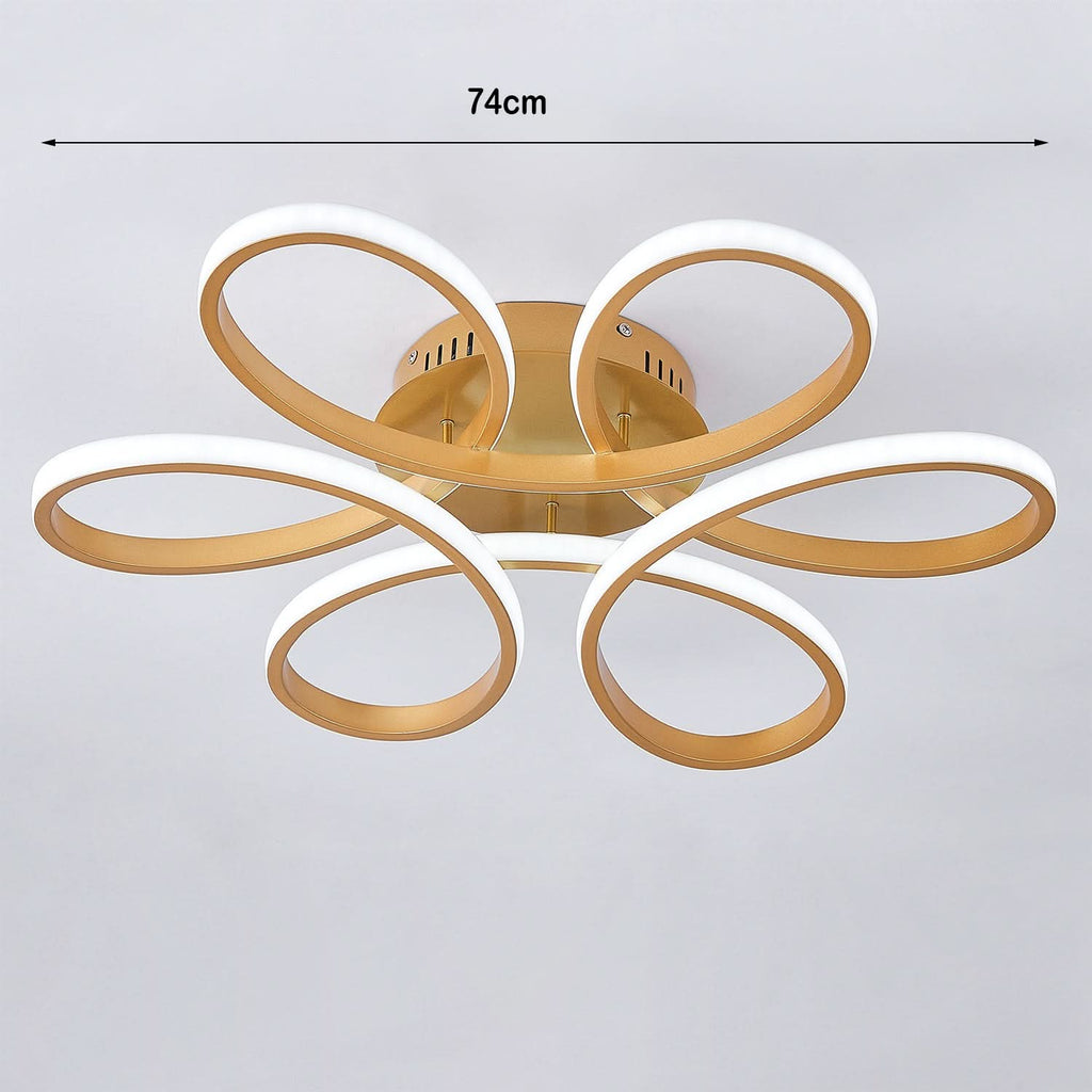 Golden Frame Modern Cool White LED Chandelier Ceiling Light