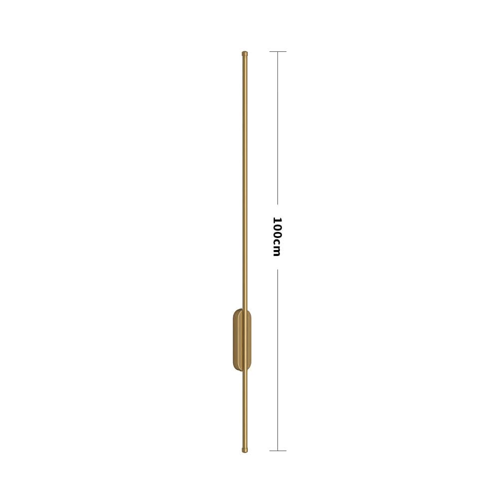 Modern Gold Aluminum Linear LED Wall Lighting Fixture 100cm