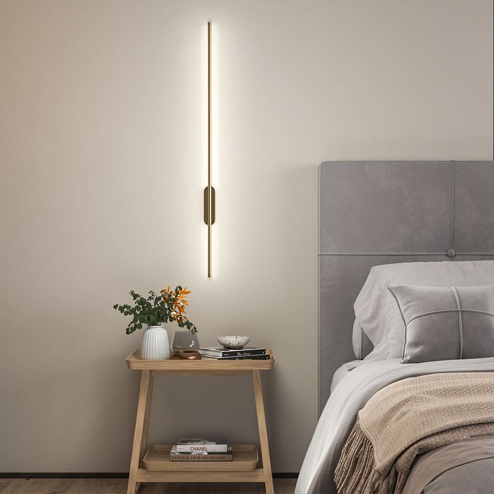 Modern Gold Aluminum Linear LED Wall Lighting Fixture 100cm