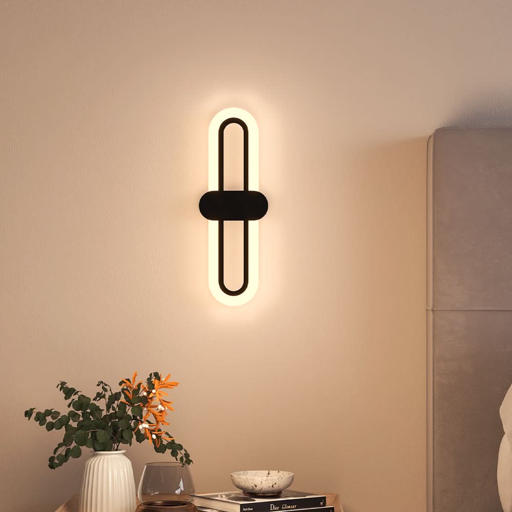 Modern Oval LED Wall Light with Acrylic Shade