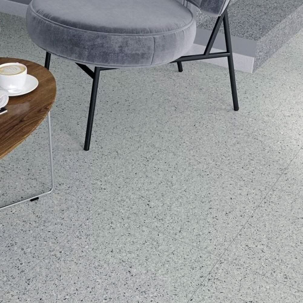 Set of 24 Peel and Stick PVC Granite Floor Tile