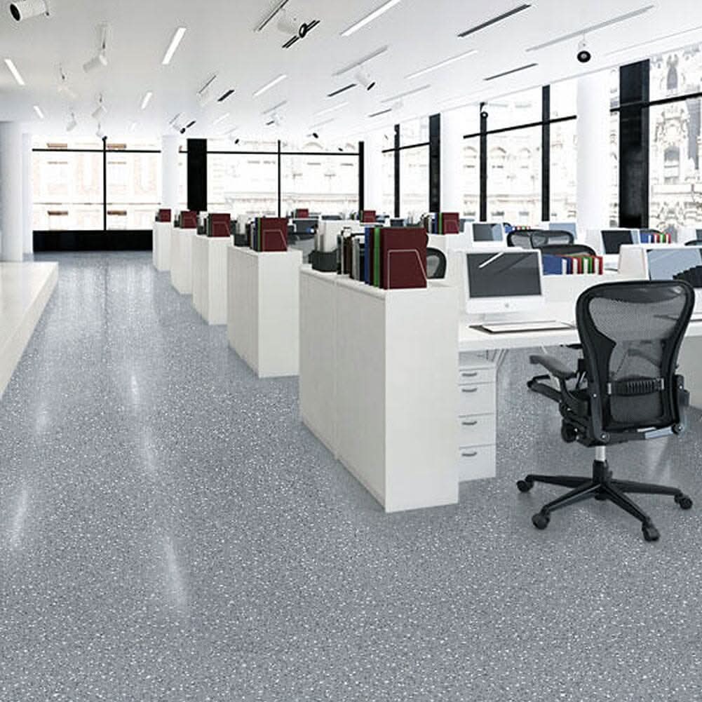 Set of 24 Peel and Stick PVC Granite Floor Tile