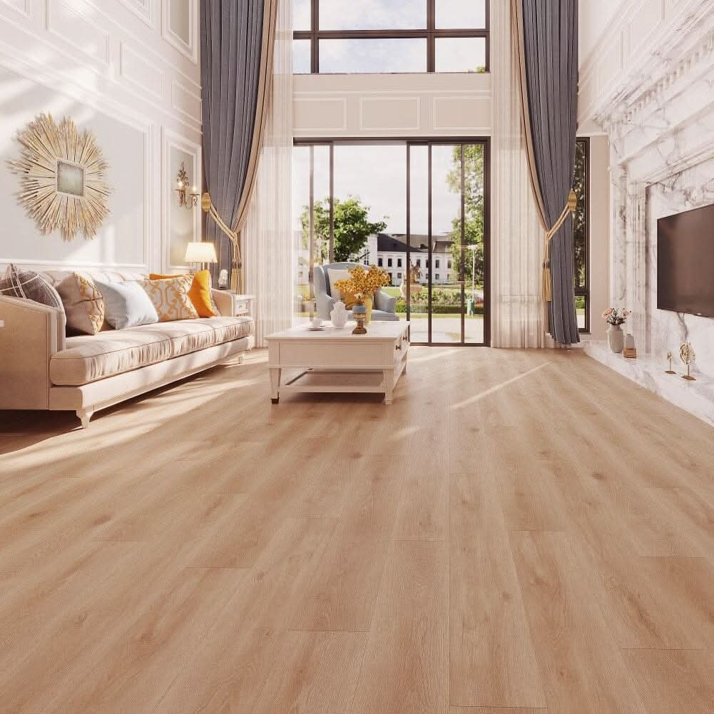 36/72Pcs Modern PVC Wood-Look Peel and Stick Floor Tiles