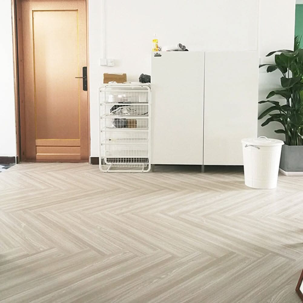 36/72Pcs Modern PVC Wood-Look Peel and Stick Floor Tiles