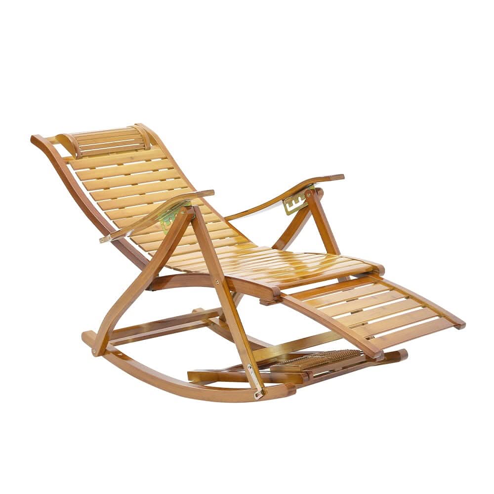 Bamboo Rocking Chair Foldable Recliner