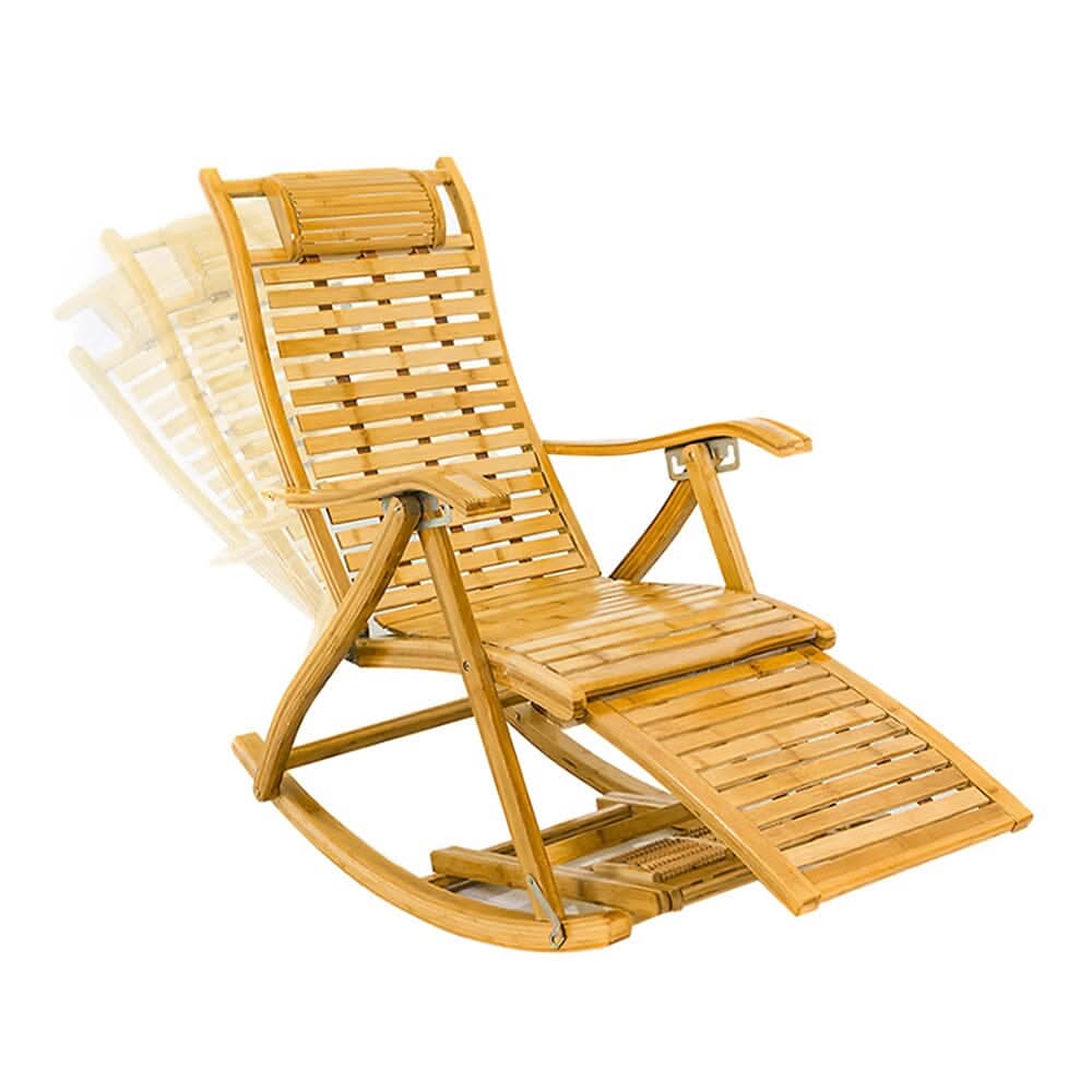 Bamboo Rocking Chair Foldable Recliner